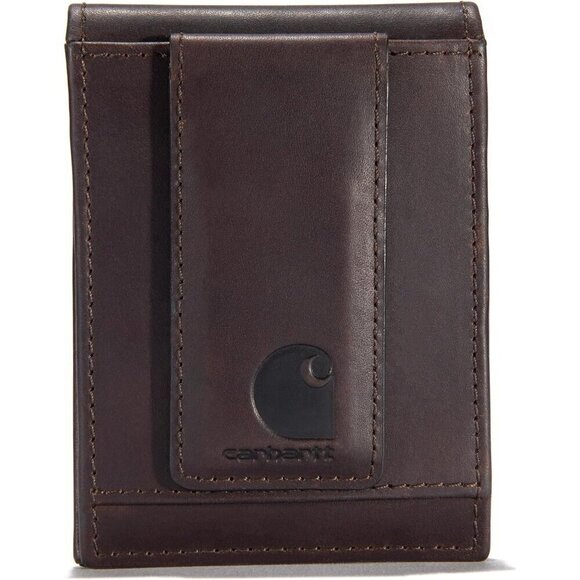 Carhartt Men's Imported Brown Durable Oil Tan 100% Leather Wallets - Picture 1 of 7